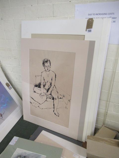 QUANTITY OF UNFRAMED NUDE LIFE STUDIES BY ANN CARR Image