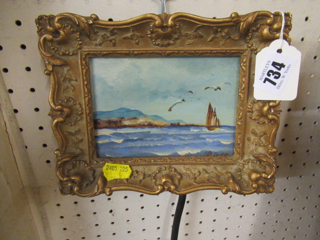 SMALL GILT FRAMED OIL PAINTING Image