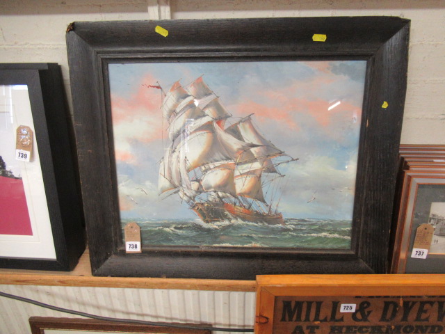 1920s GOUACHE OF A SHIP Image