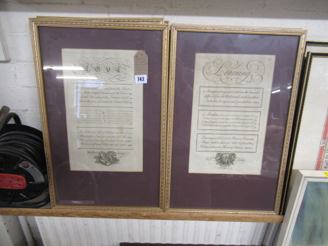 ANTIQUE FRAMED BOOK PLATES LOVE WIT AND HUMOUR ETC Image