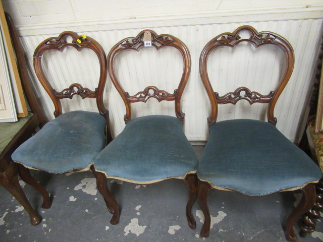 THREE VICTORIAN SALON CHAIRS Image