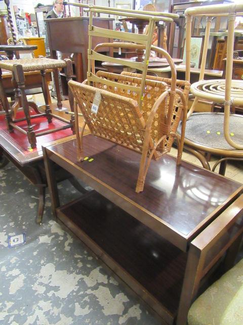 METAMORPHIC TWO TIER TROLLEY AND TWO MAGAZINE RACKS Image