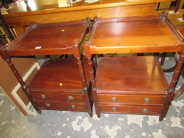 PAIR OF MAHOGANY BRIGHTS OF NETTLEBED SIDE CABINETS Image