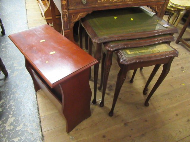 NEST OF TABLES AND A MAGAZINE RACK Image