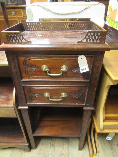 TWO DRAWER MAHOGANY STAND Image