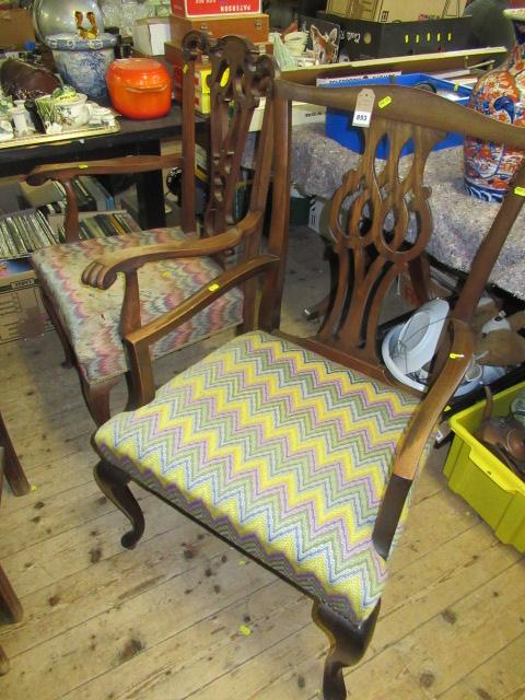 TWO MAHOGANY ARMCHAIRS Image