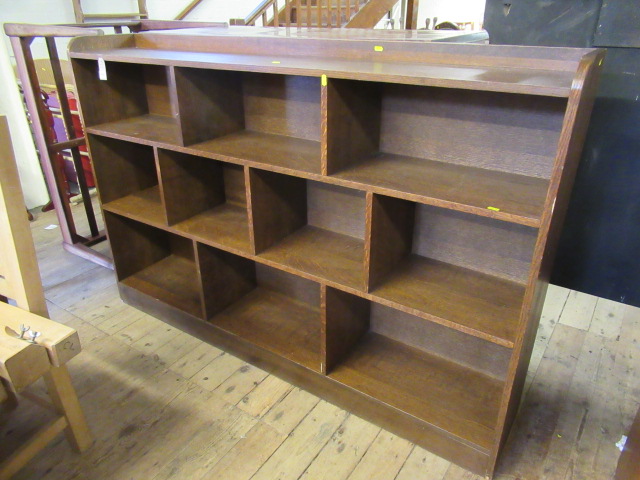 LARGE OAK OPEN BOOKCASE Image