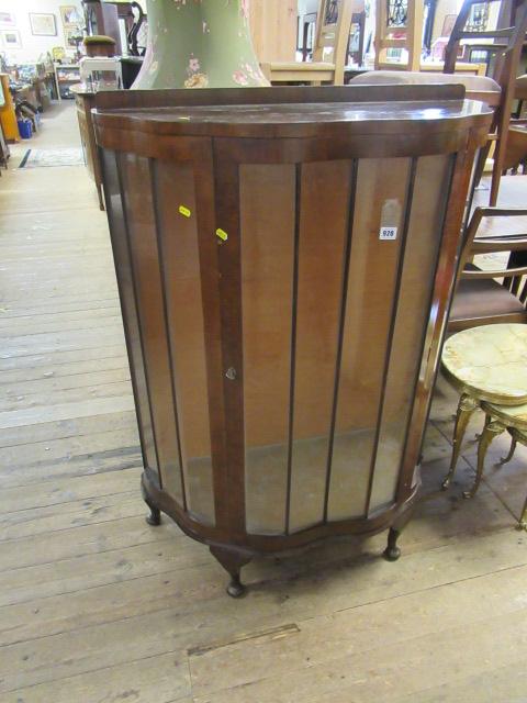 BOW FRONTED GLAZED DISPLAY CABINET Image