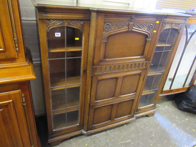 OAK BUREAU DISPAY CABINET Image