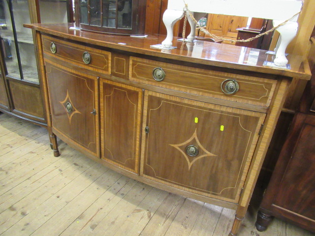 MAHOGANY INLAID BOW FRONTED SIDEBOARD Image
