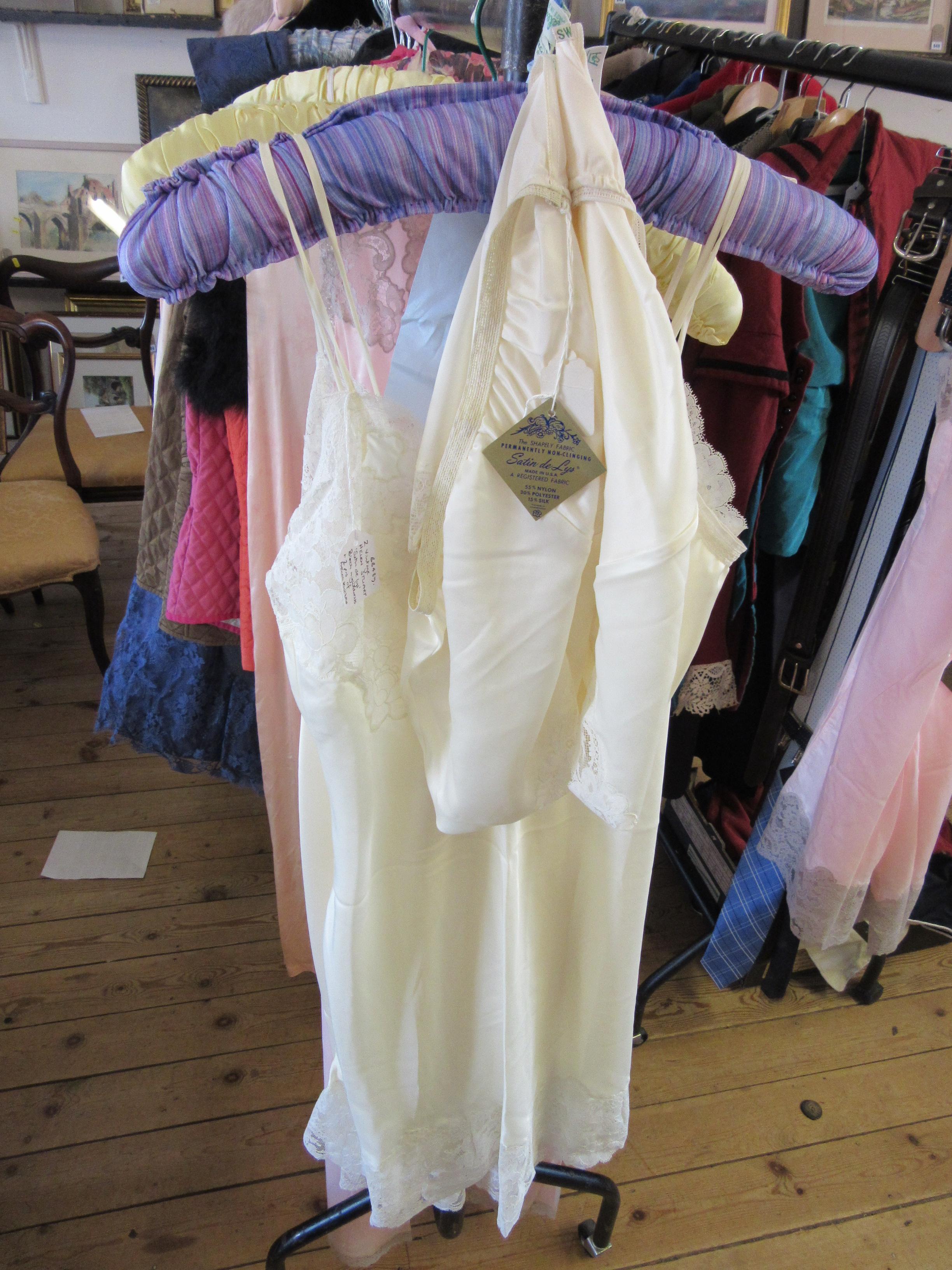 Two bn vintage helen stuart satin de lys birch night dresses and two ...