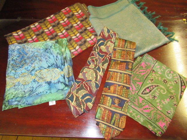 ORLA KIELY SCARF THREE SILK SCARVES AND TWO TIES Image