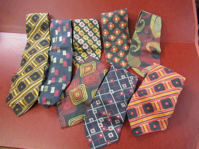 EIGHT VINTAGE HARDY AMIES TIES Image