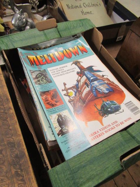 BOX OF MARVEL MELTDOWN AND 2000AD COMICS Image