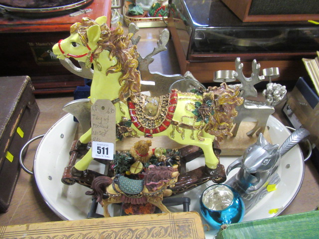 TRAY OF ROCKING HORSES ETC Image
