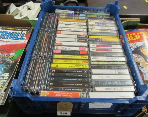 BOX OF CASSETTES AND CASSETTE CASE Image