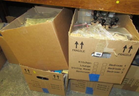 FOUR BOXES OF CRAFTING MATERIALS ETC Image