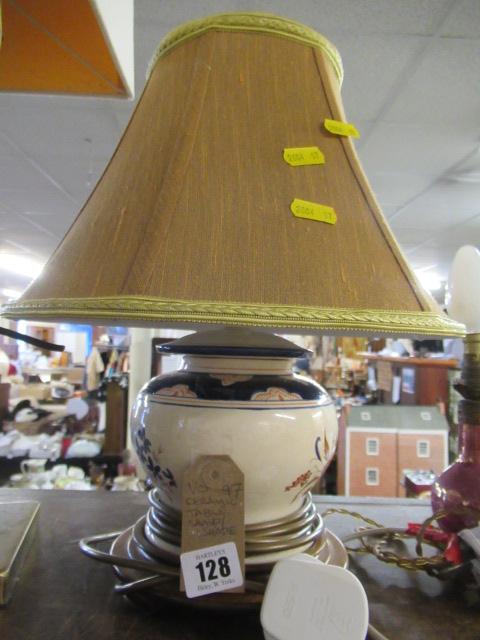 CERAMIC TABLE LAMP AND SHADE  Image