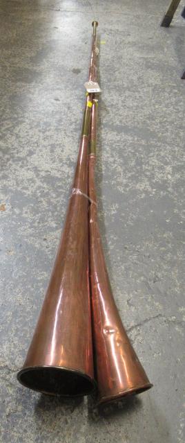 TWO COPPER HORNS Image