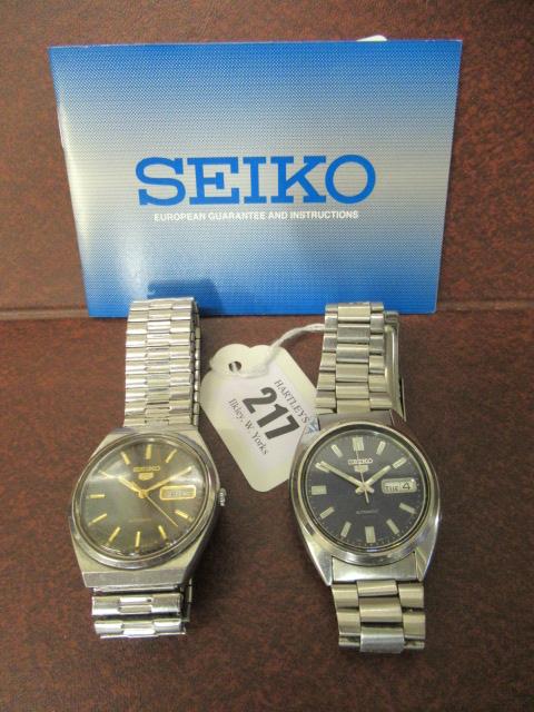 TWO SEIKO AUTOMATIC WRISTWATCHES Image
