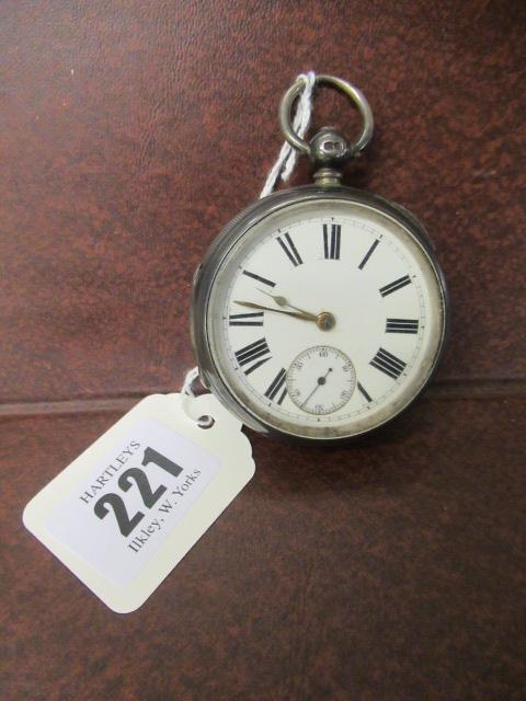 VICTORIAN SILVER POCKET WATCH BY BARWICK BROTHERS KEIGHLEY Image