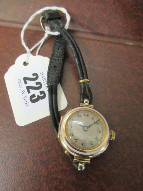 LADY'S 9CT GOLD ROLEX CASED WRISTWATCH Image