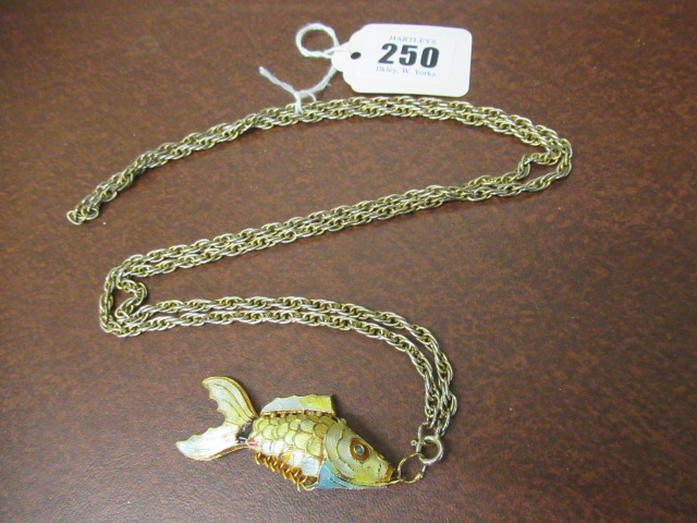 ARTICULATED FISH PENDANT ON CHAIN Image