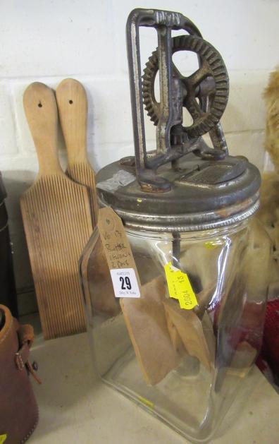 BUTTER CHURN AND A PAIR OF PATS Image
