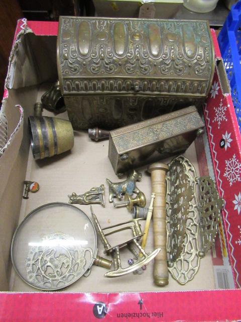 BOX OF METALWARE Image