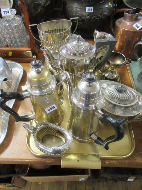 TRAY OF SILVER PLATED ITEMS Image