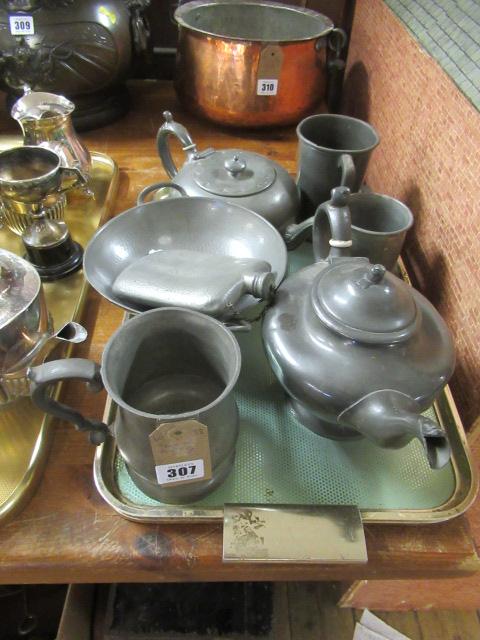 TRAY OF PEWTER Image