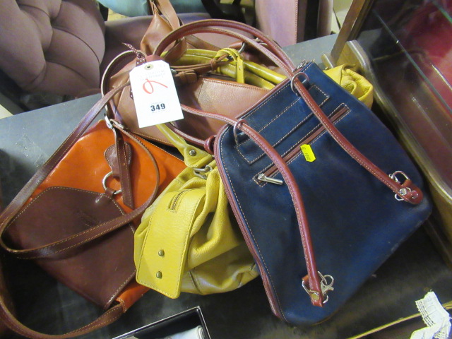 FOUR LEATHER HANDBAGS Image