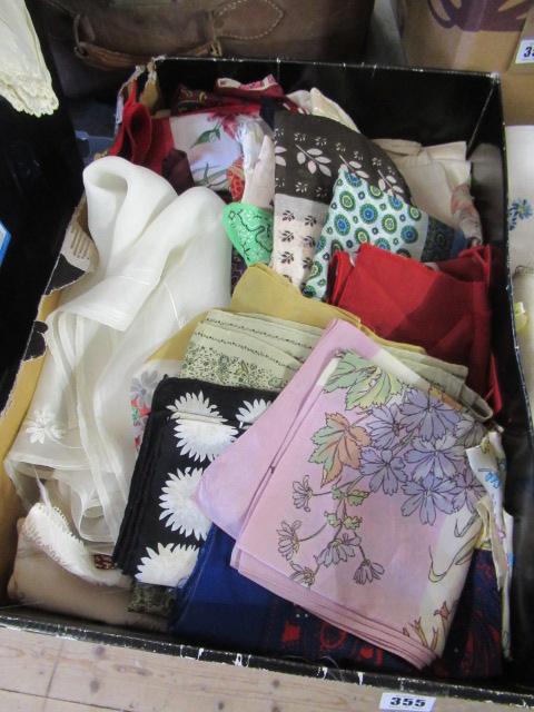 BOX OF SILK AND OTHER SCARVES Image