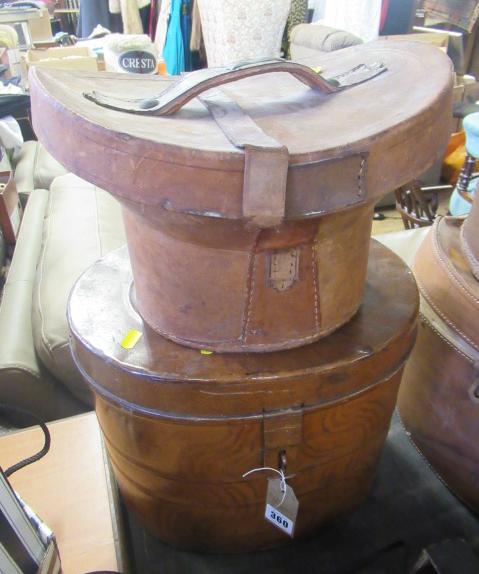 TIN AND LEATHER HAT BOXES Image