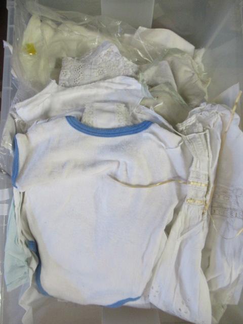 BOX OF LAYETTES AND BABY CLOTHES ETC  Image
