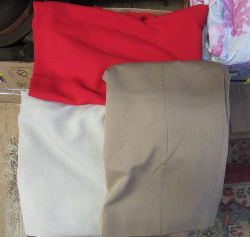 BOX OF SKIRTS AND TWO JUMPERS Image