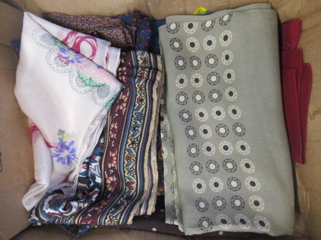 BOX OF SILK AND OTHER SCARVES Image