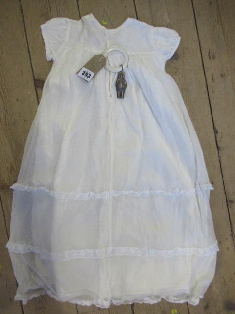 CHRISTENING ROBE AND TEETHING RING Image