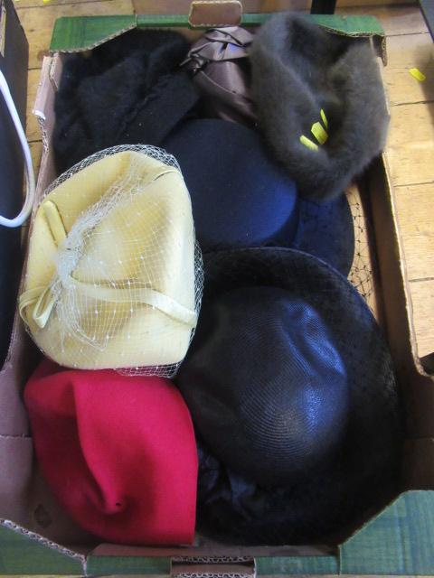 BOX OF VINTAGE HATS Image