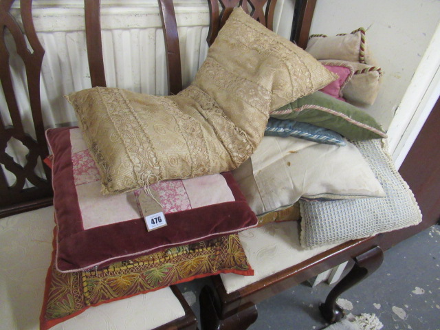 SET OF THREE VINTAGE CUSHIONS AND SIX OTHERS Image