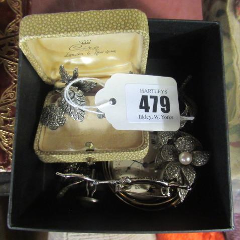 QUANTITY OF SILVER AND OTHER MARCASITE JEWELLERY ETC Image