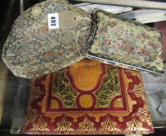 PETIT POINT EVENING BAG AND TWO OTHERS Image