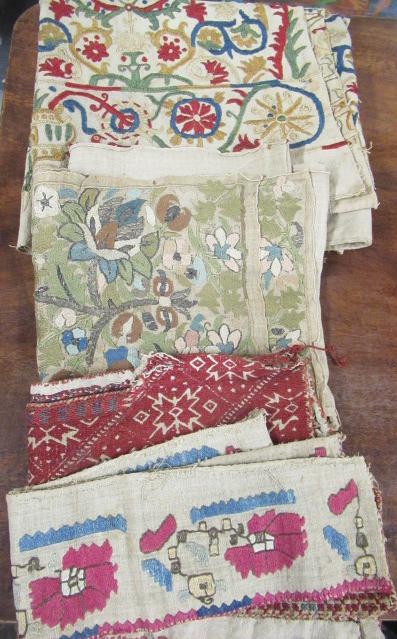 COLLECTION OF TURKISH  MACEDONIAN AND OTHER EMBROIDERED PANELS Image