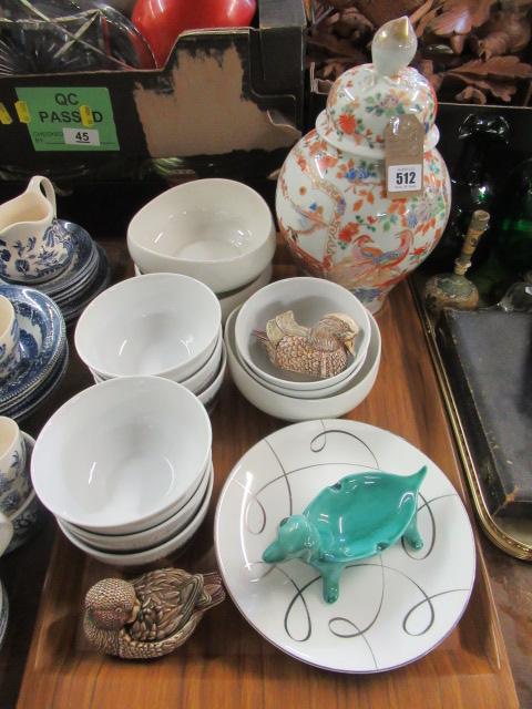 TRAY WITH CHINESE JAR AND WEDGWOOD ETC Image