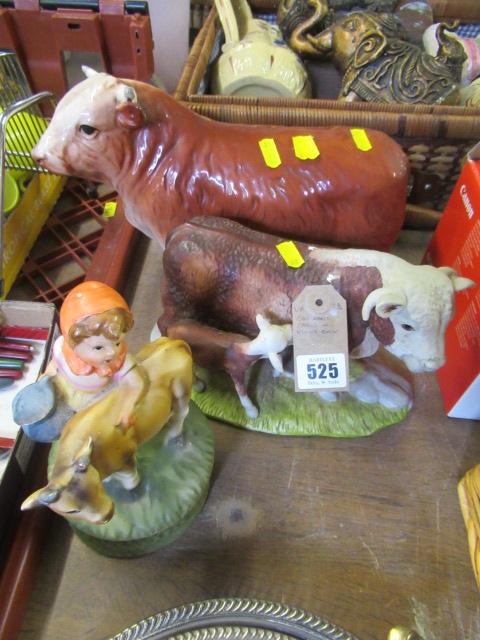 CERAMIC COWS AND A MUSIC BOX Image