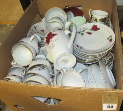 BOX OF CHINA TEAWARE Image