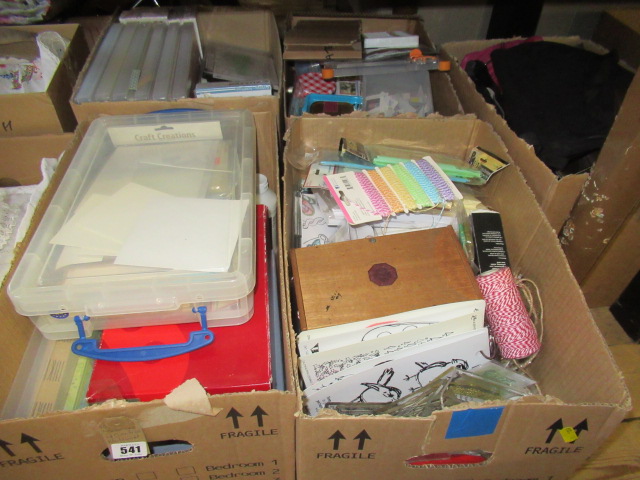 BOXES OF CRAFTING MATERIALS Image