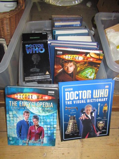 BOX OF HARD BACK DR WHO BOOKS ETC Image
