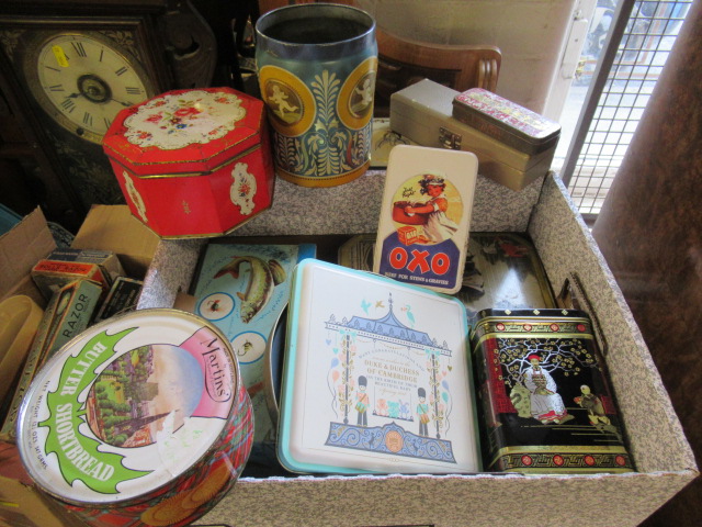 BOX OF COLLECTABLE TINS Image