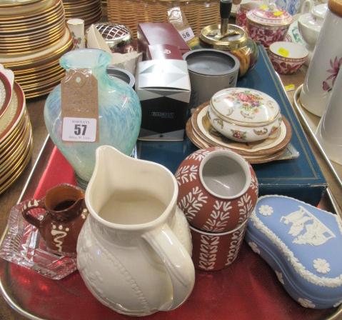 TRAY OF CERAMICS AND GLASS Image